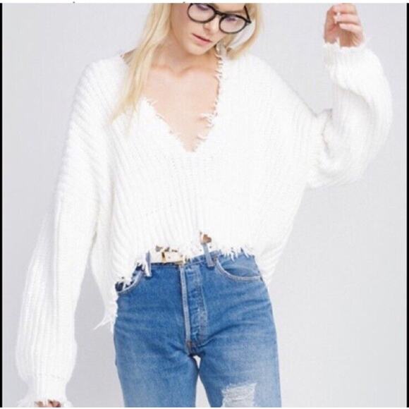 Revolve Wildfox Palmetto Reversible Knit Sweater Womens Size Small reversible - Picture 13 of 14